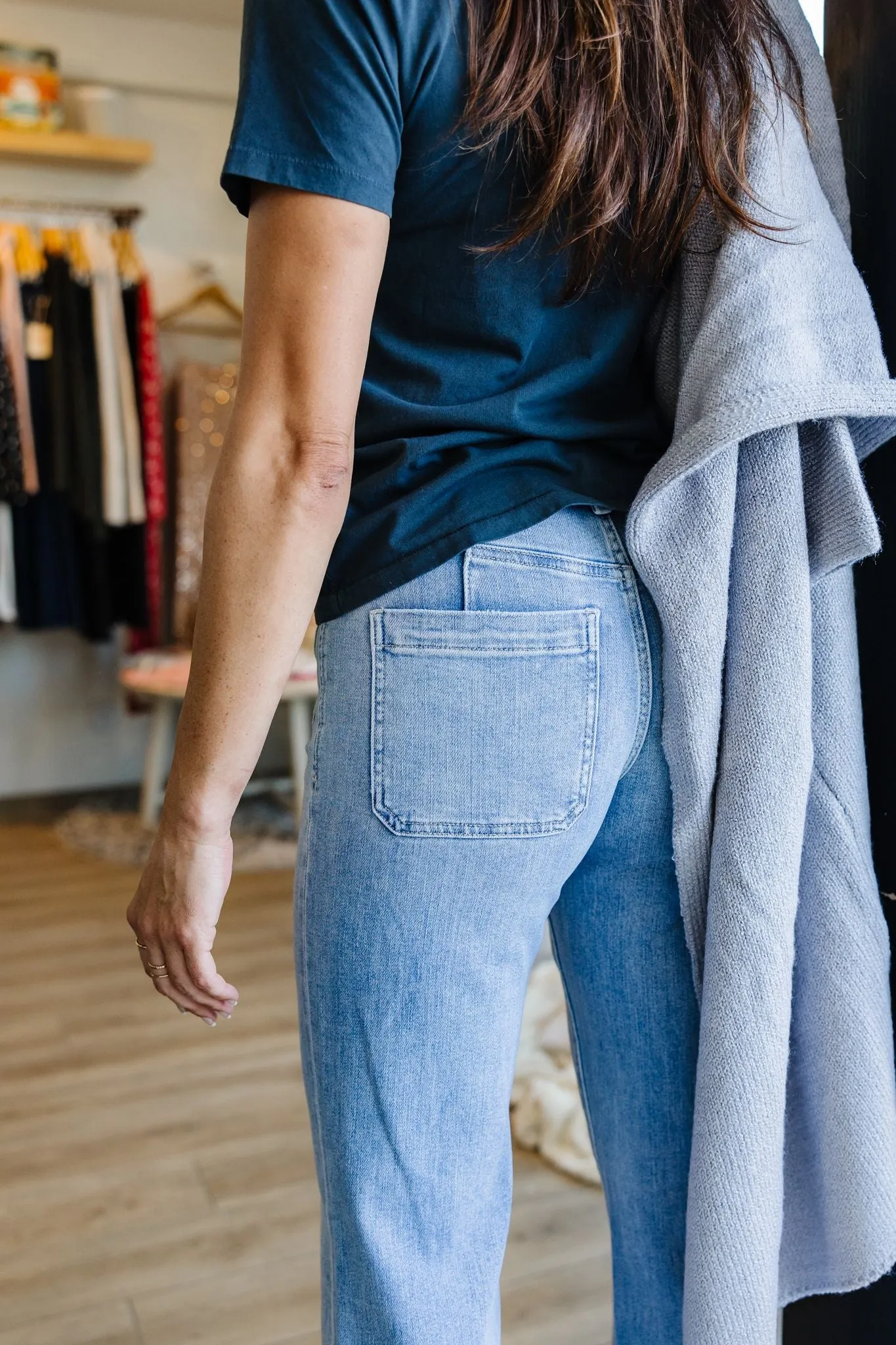 90's Vintage Super High Rise Flare Jeans - Bang on Blue