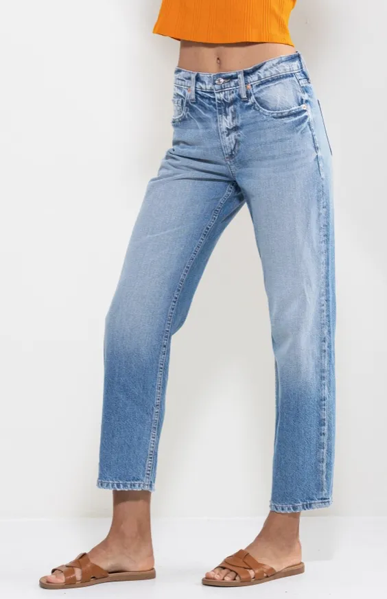 Alyssa High Rise Straight Jeans
