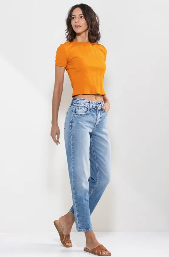 Alyssa High Rise Straight Jeans