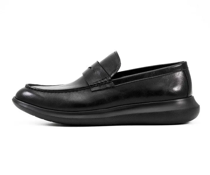 Amali Arvin Casual Penny Loafers Men’s Black Vegan