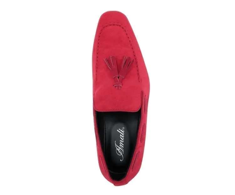 Amali Emperor Men's Velvet Loafers Emperor Red