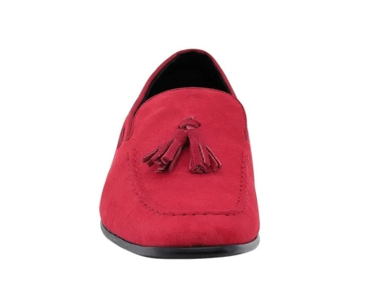 Amali Emperor Men's Velvet Loafers Emperor Red