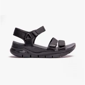 ARCH FIT - FRESH BLOOM Ladies Adjustable Sandals Black