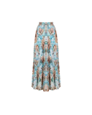 AUGUST PLEAT SKIRT WILTED FLORAL