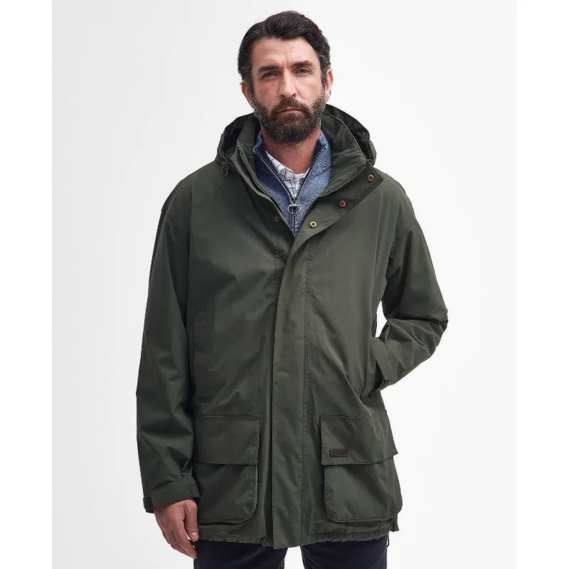 Barbour Swinton Mens Waterproof Shooting Jacket - Olive