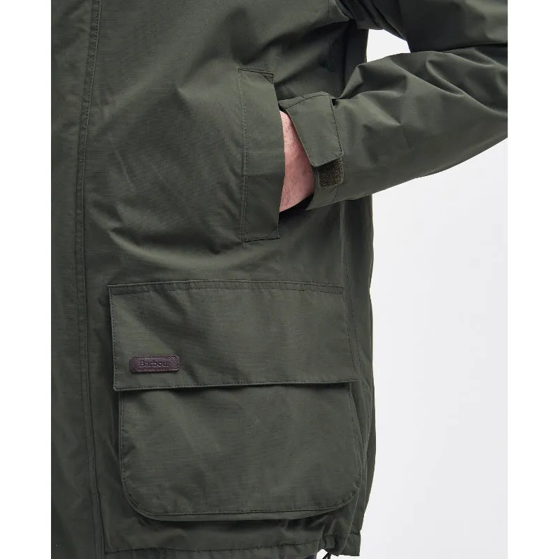 Barbour Swinton Mens Waterproof Shooting Jacket - Olive