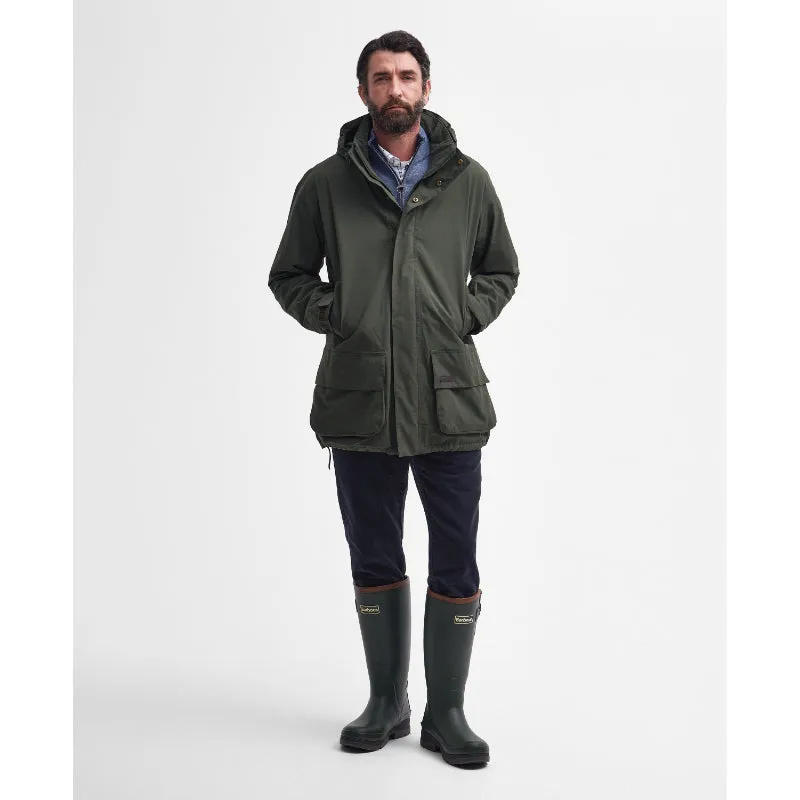 Barbour Swinton Mens Waterproof Shooting Jacket - Olive