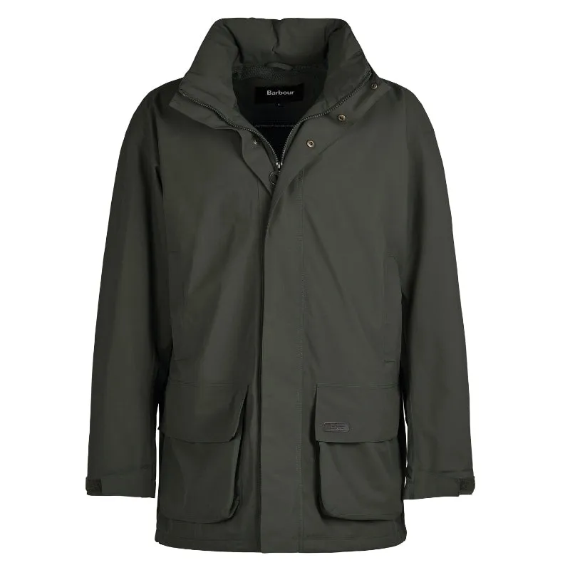 Barbour Swinton Mens Waterproof Shooting Jacket - Olive