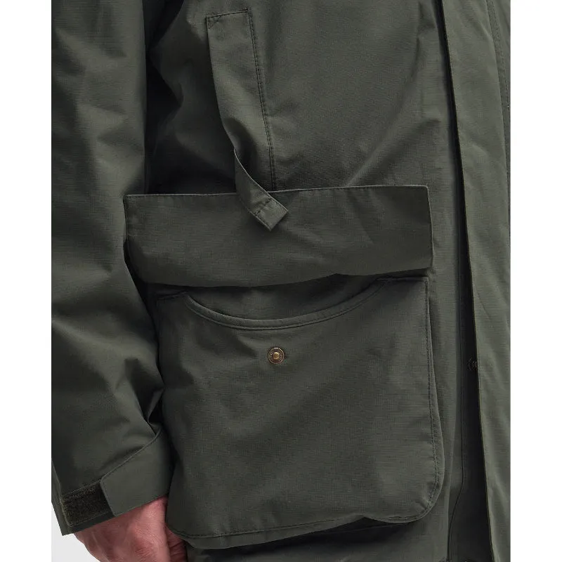 Barbour Swinton Mens Waterproof Shooting Jacket - Olive
