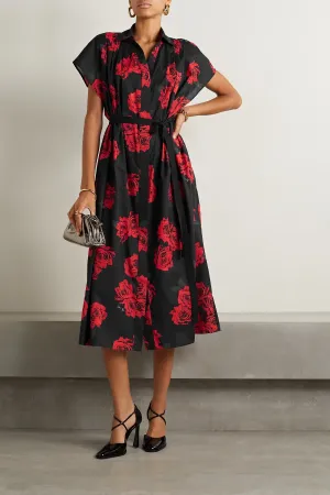 Black Floral Kaftan Dress