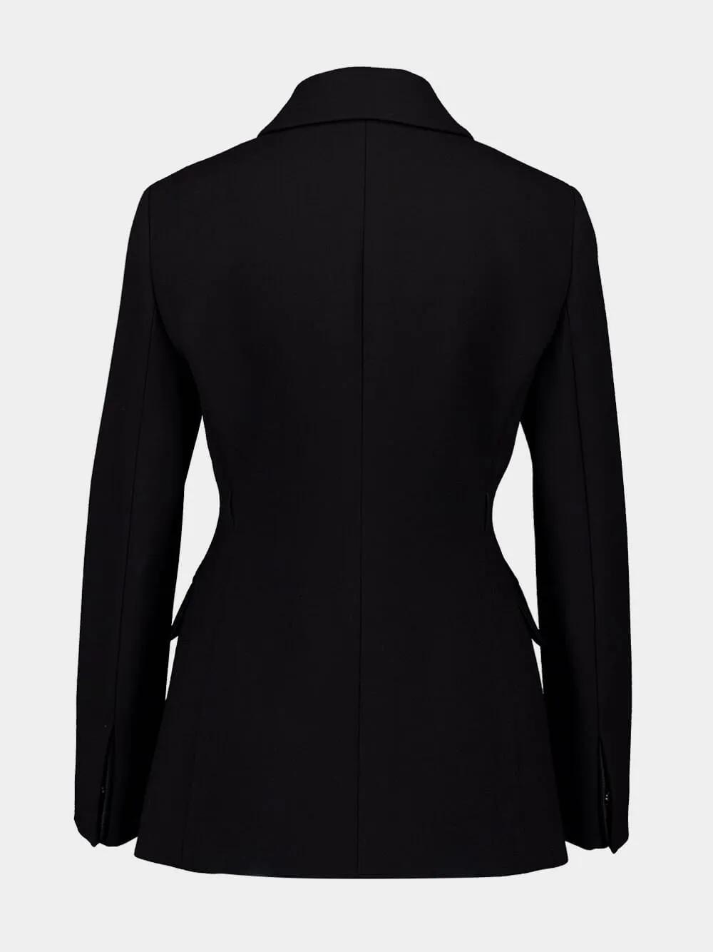 Black Wool Crêpe Coat