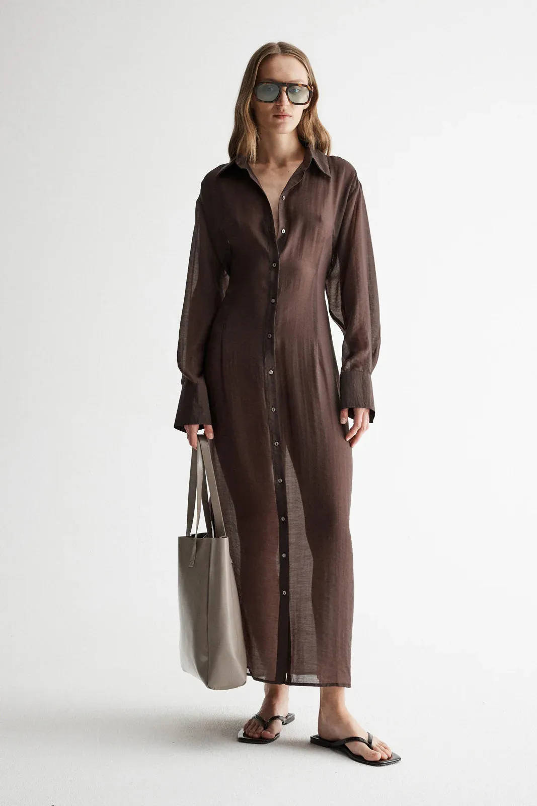 Bodhi Shirt Dress  - Chocolate