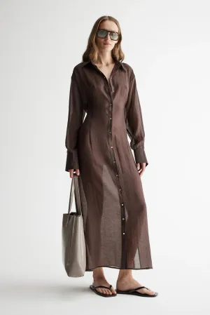 Bodhi Shirt Dress  - Chocolate