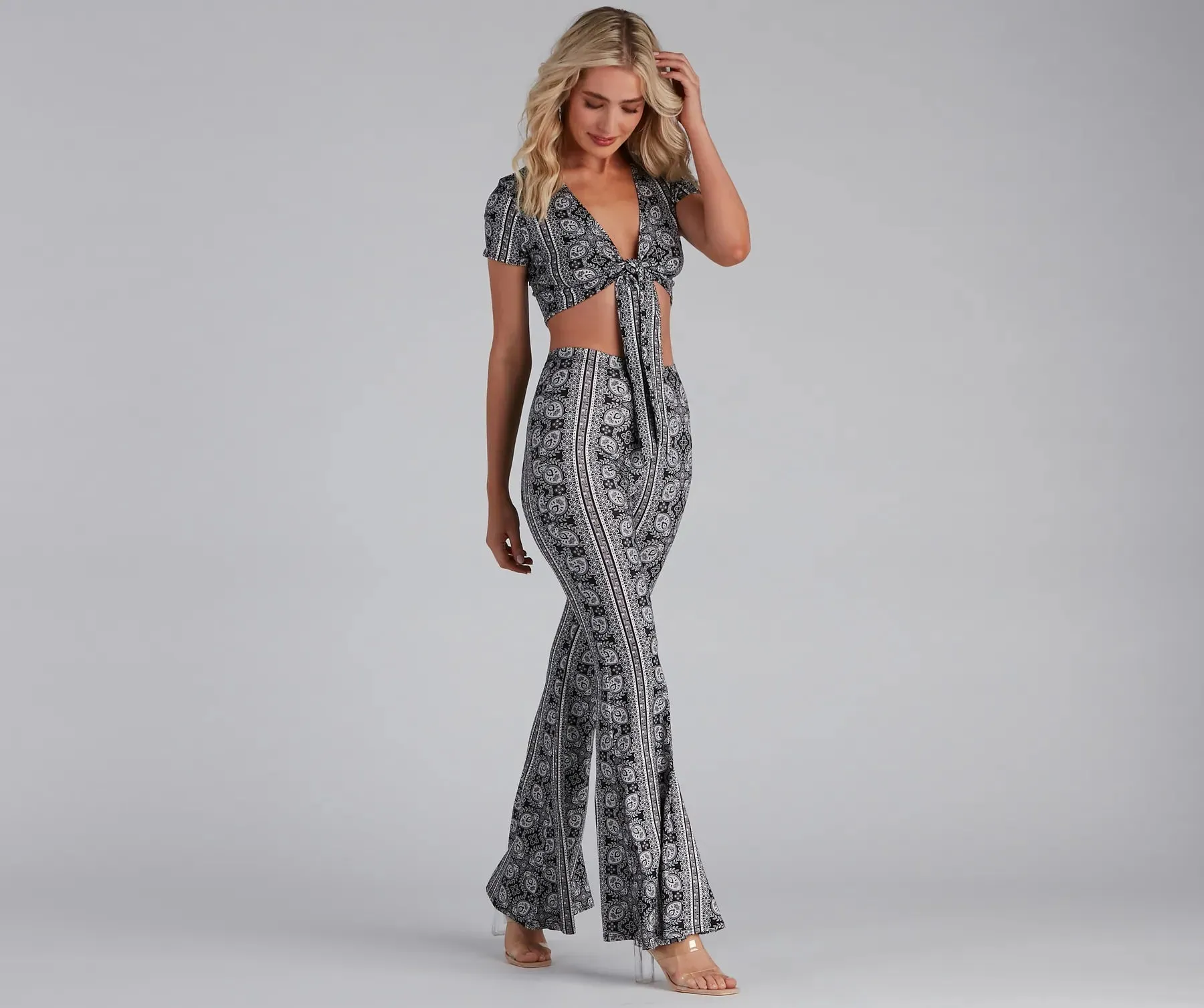 Boho Bae Tie-Front Crop Top