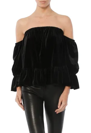 BRIGIT OFF THE SHOULDER RUFFLE TOP