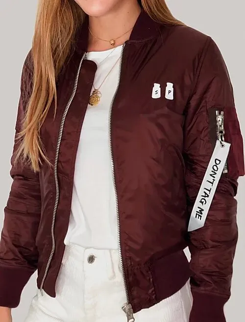 Burgundy Bomber Jacket