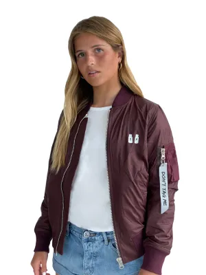 Burgundy Bomber Jacket