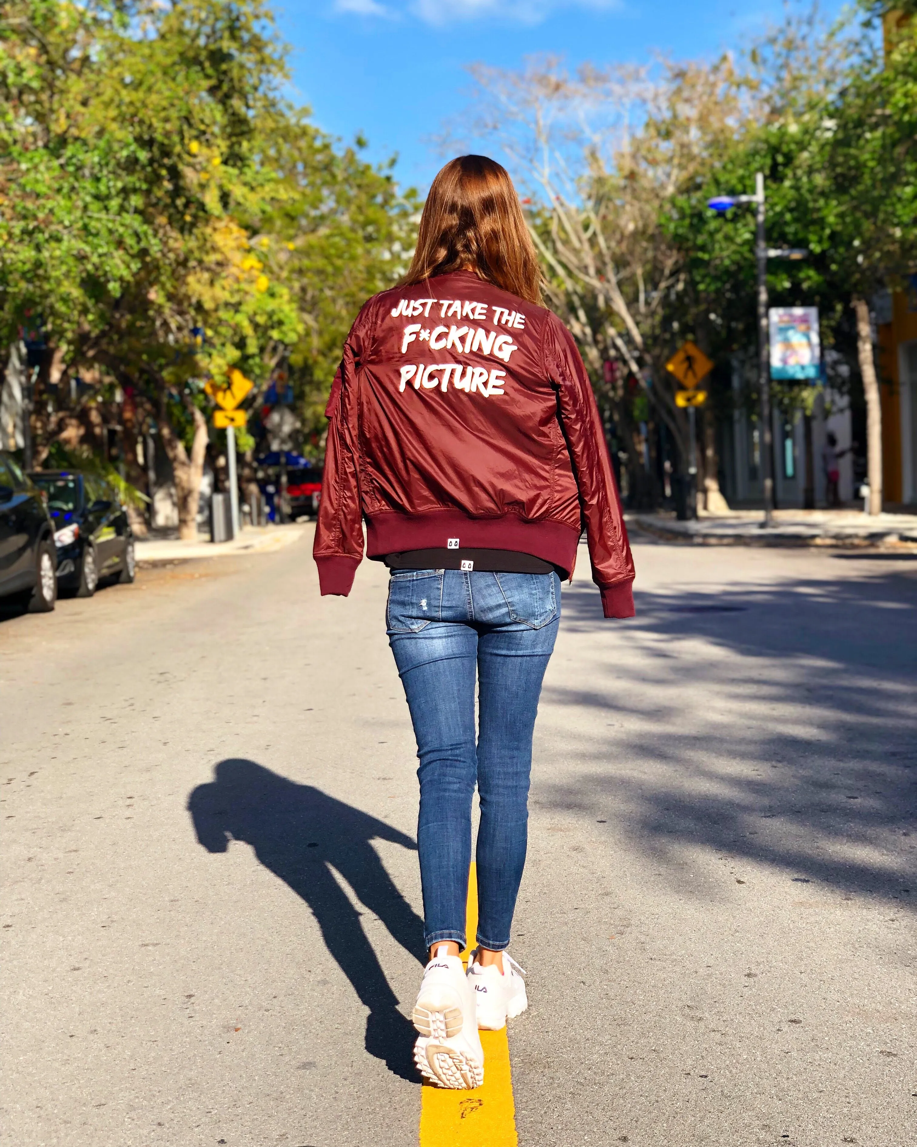 Burgundy Bomber Jacket