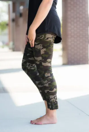 Camo Step Hem Jeans