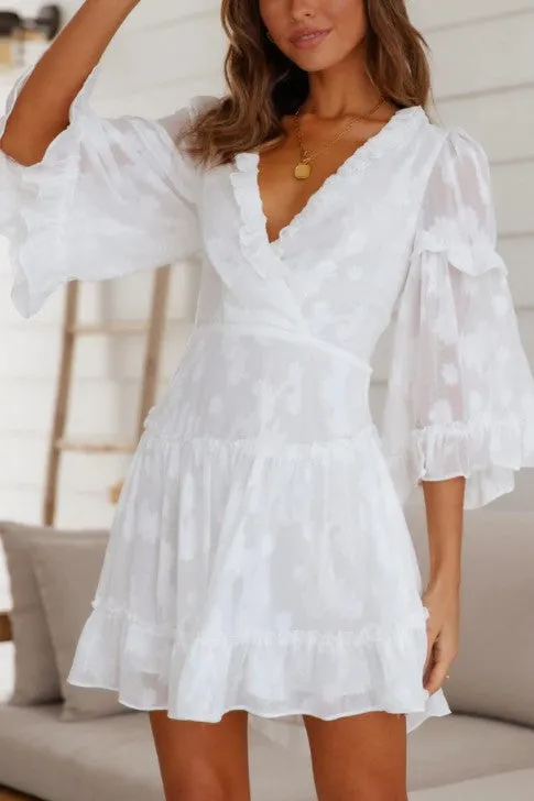 Chancey Chiffon Ruffle Mini Dress
