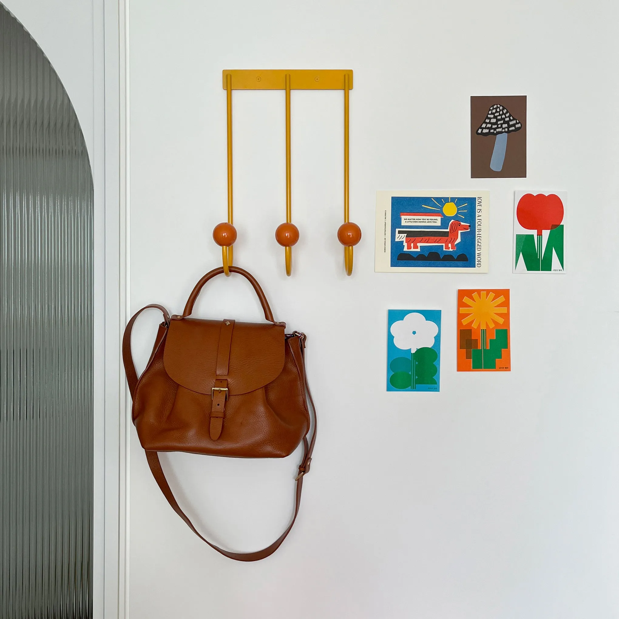 Color Drop Wall Hooks - Yellow/ Orange
