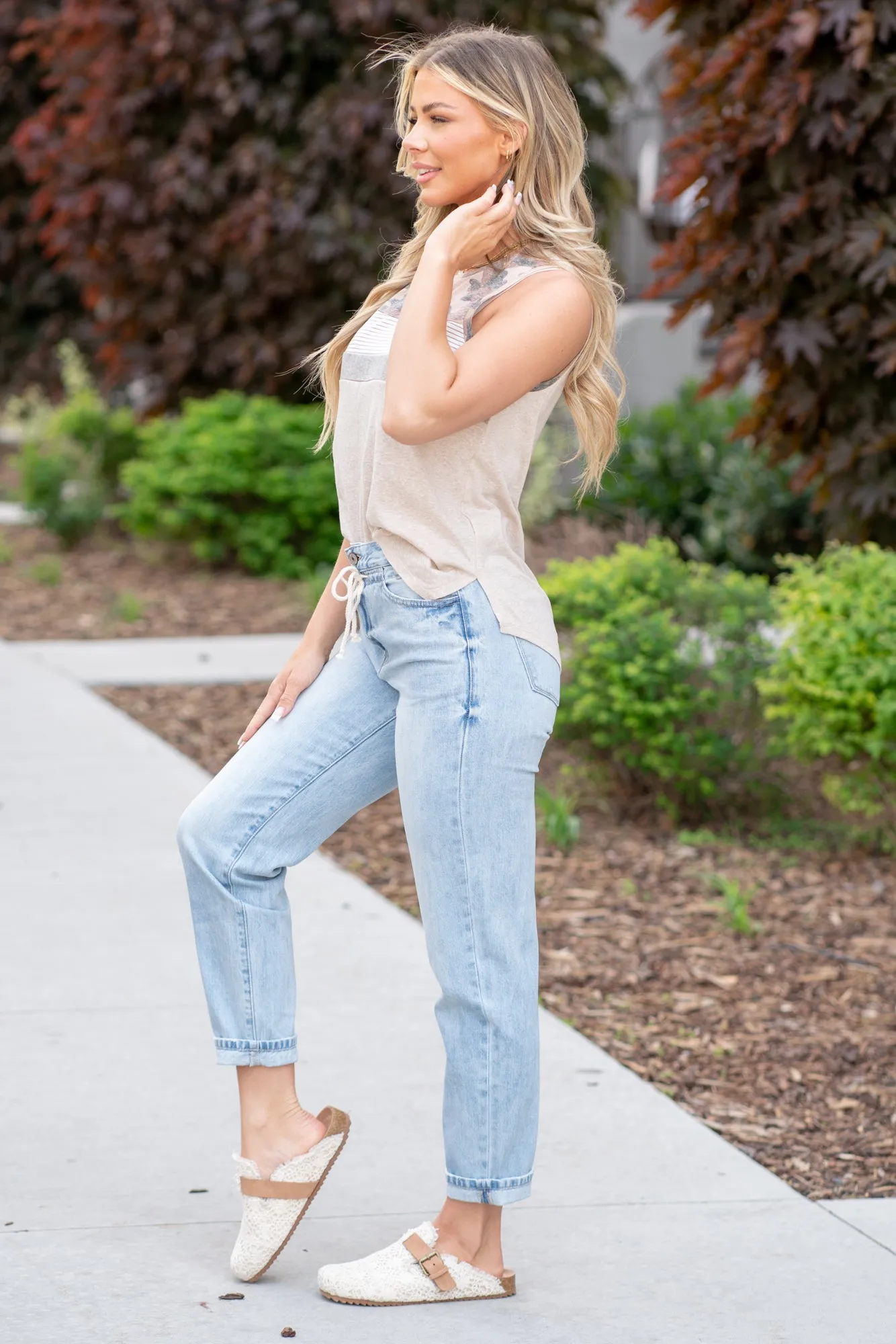 Dahlia Ultra High Rise Slouch Fit with Tie Front
