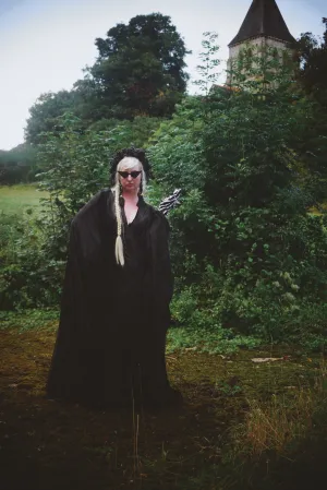 Effortless Velvet Obsidion Black Kaftan Gown