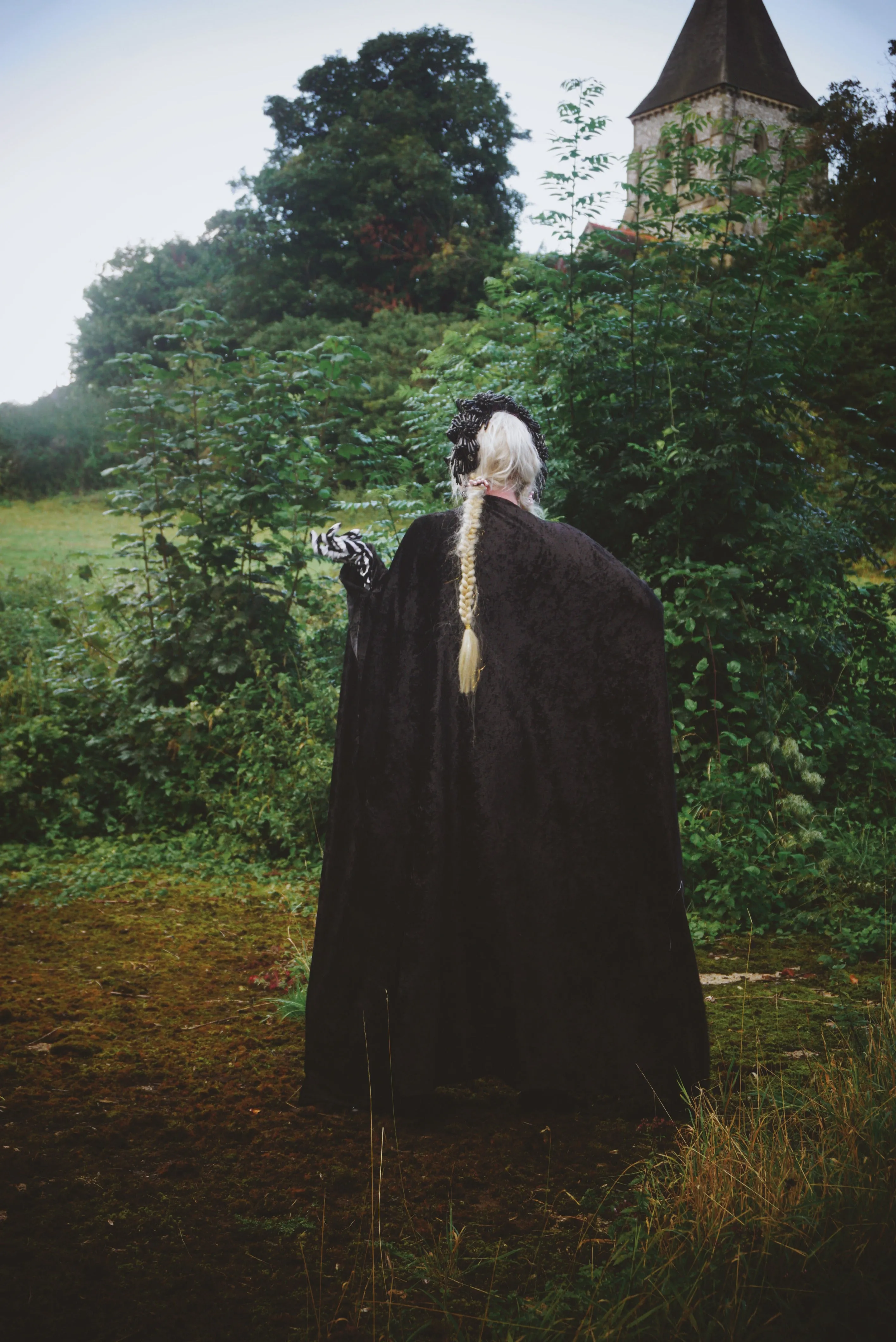 Effortless Velvet Obsidion Black Kaftan Gown