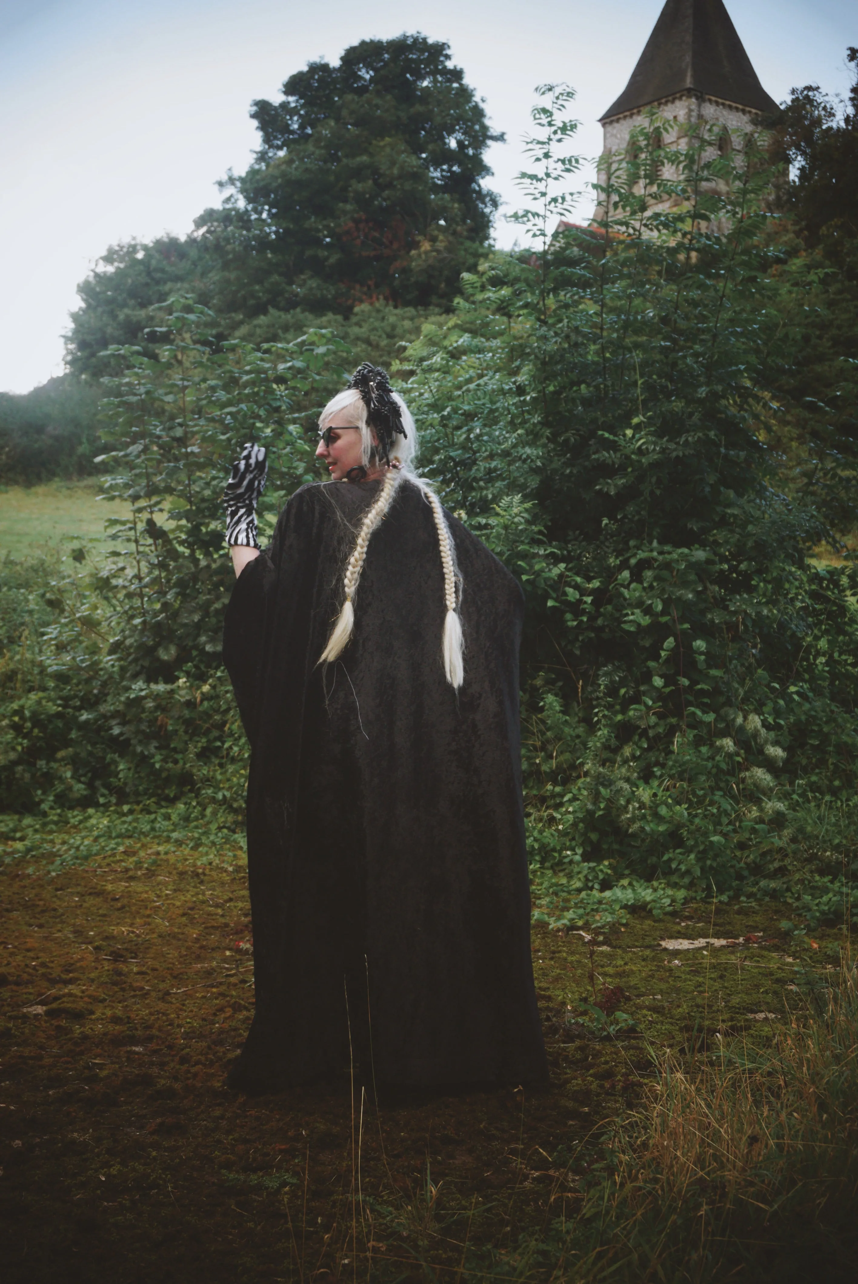 Effortless Velvet Obsidion Black Kaftan Gown