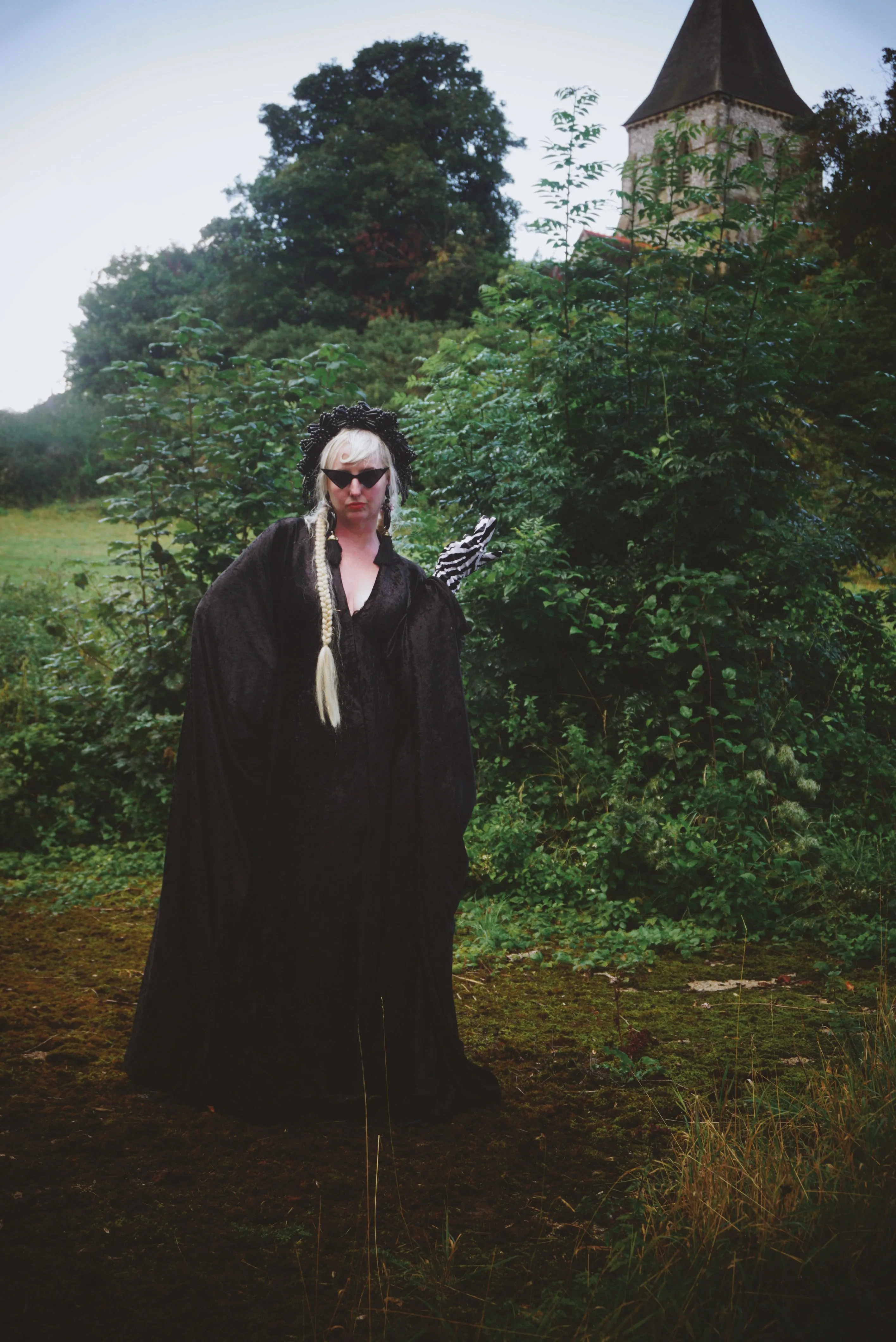 Effortless Velvet Obsidion Black Kaftan Gown
