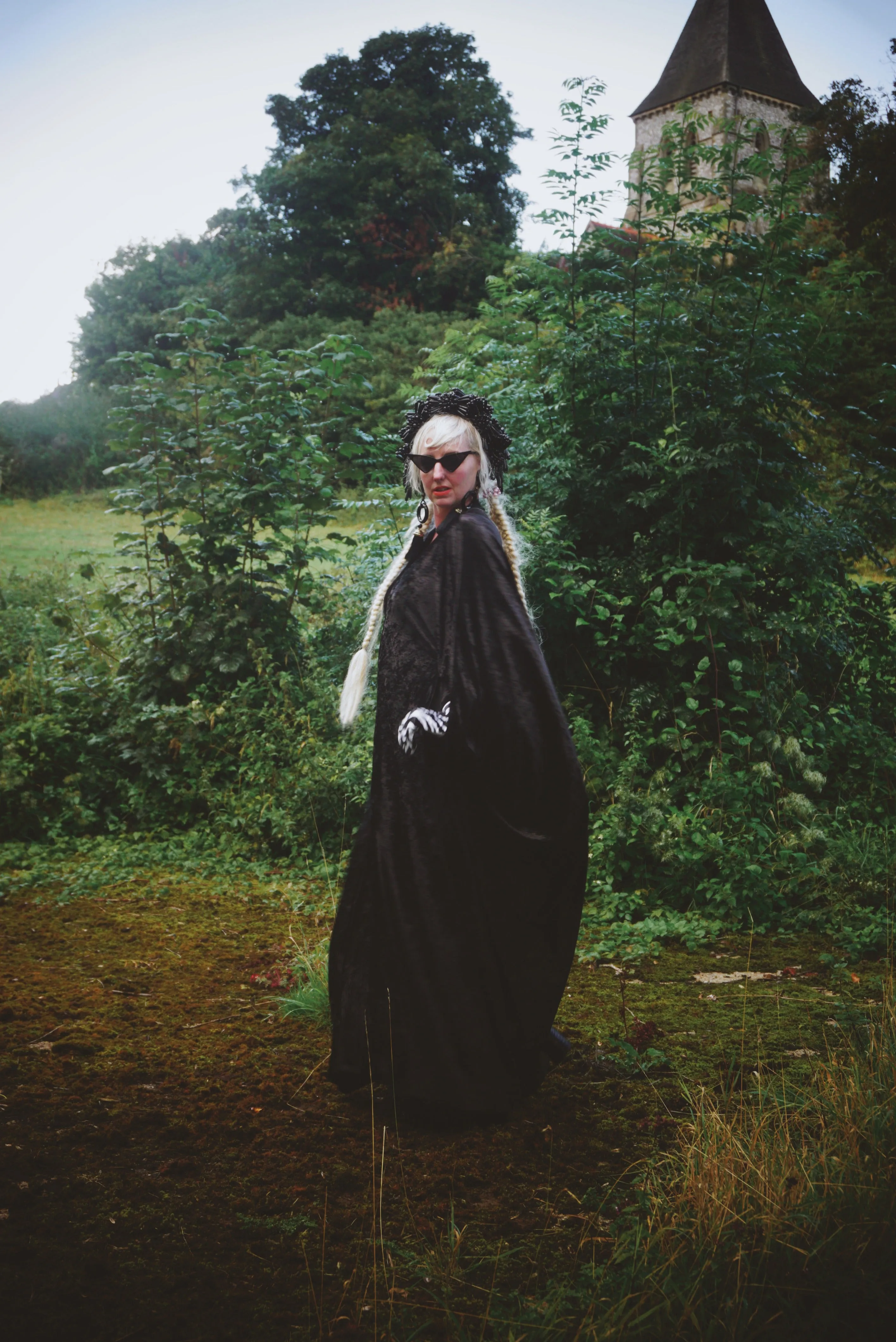 Effortless Velvet Obsidion Black Kaftan Gown