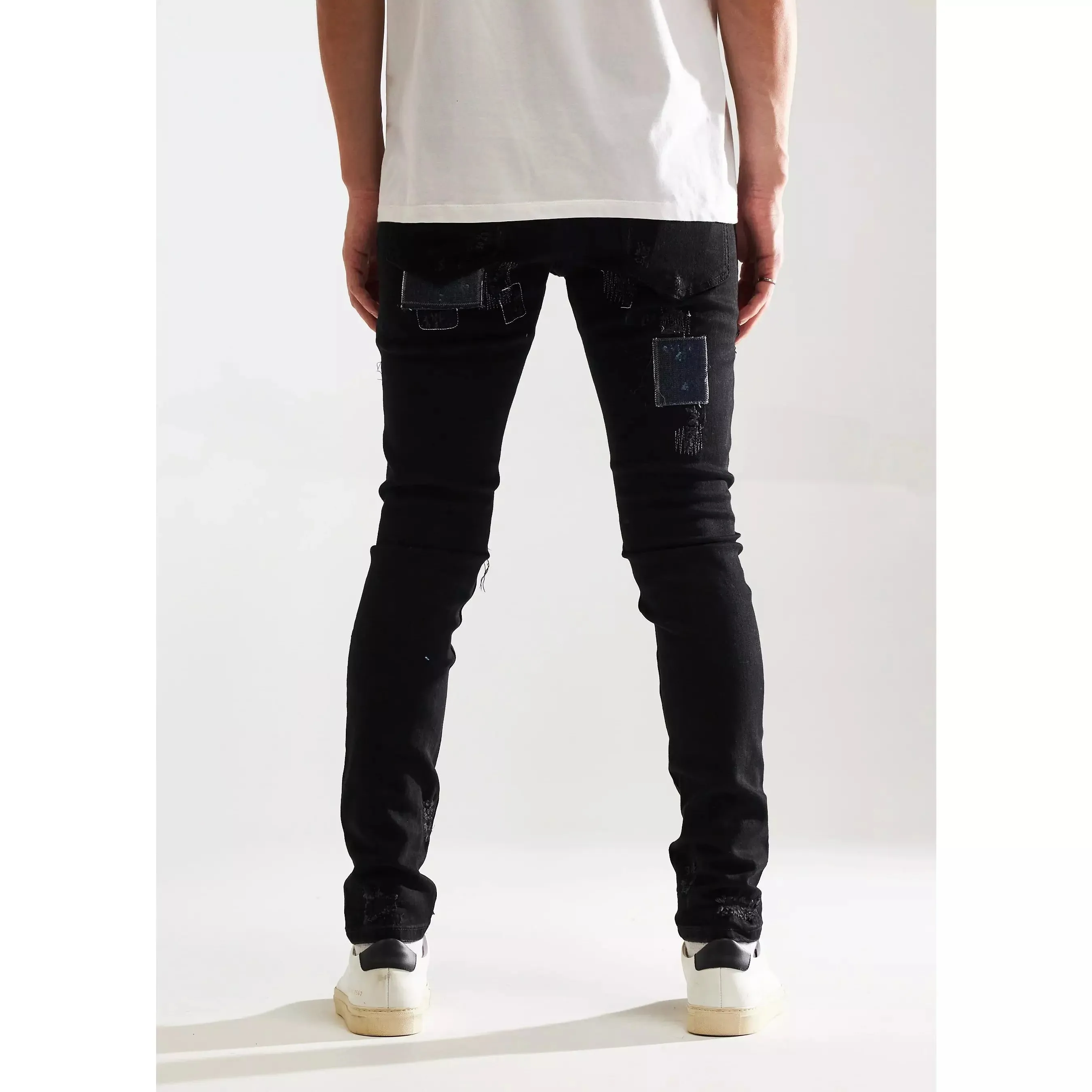 Embellish Black Patchwork Silas Denim Jeans (EMBF221-107)