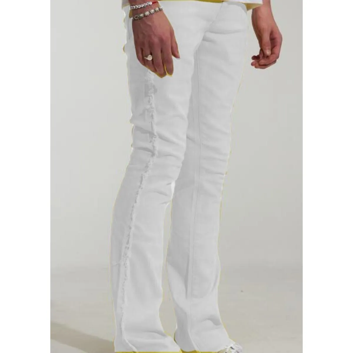 Embellish Paul White Flare Denim Jeans (EMBSPR223-106)