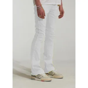 Embellish Paul White Flare Denim Jeans (EMBSPR223-106)