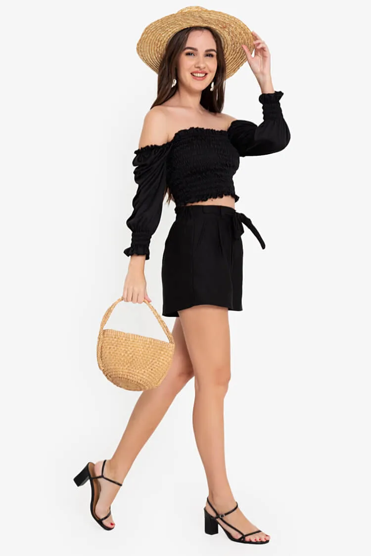 Erika Long Sleeves Smocked Top