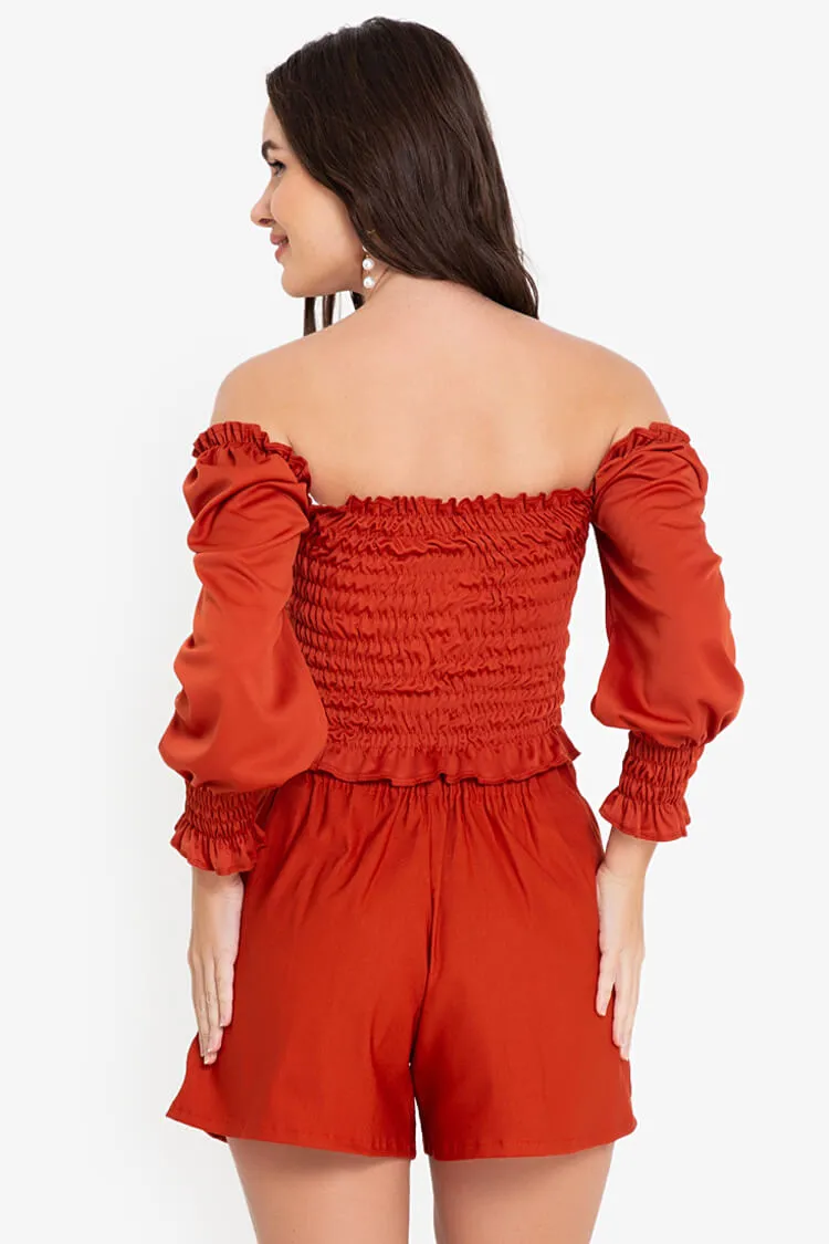 Erika Long Sleeves Smocked Top