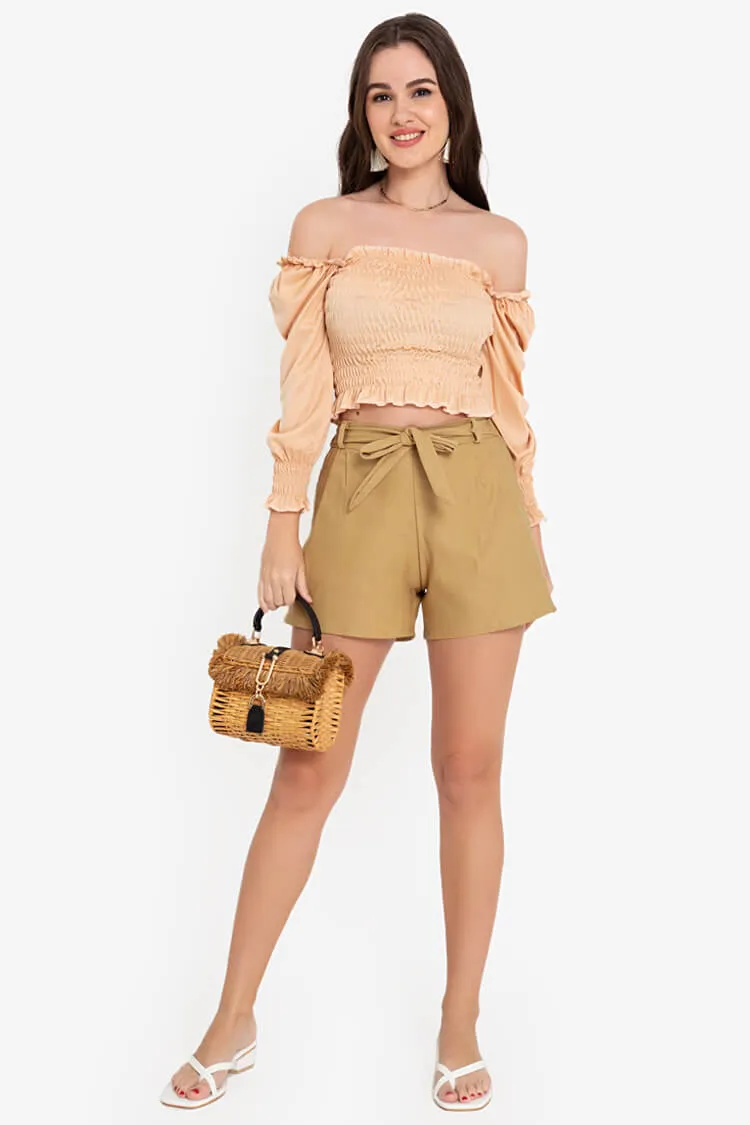 Erika Long Sleeves Smocked Top