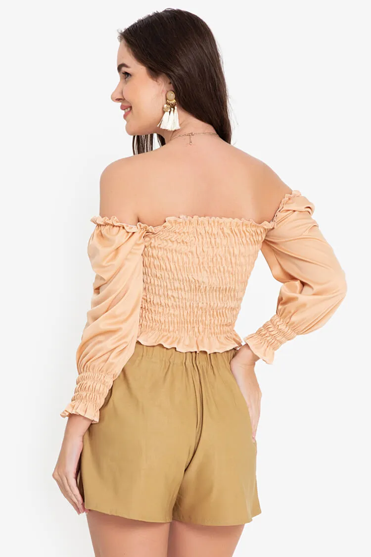 Erika Long Sleeves Smocked Top