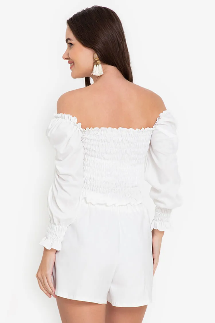 Erika Long Sleeves Smocked Top