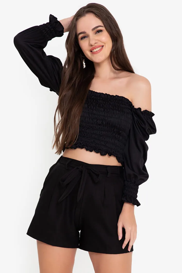 Erika Long Sleeves Smocked Top