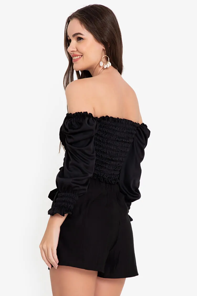 Erika Long Sleeves Smocked Top