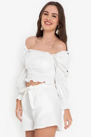 Erika Long Sleeves Smocked Top