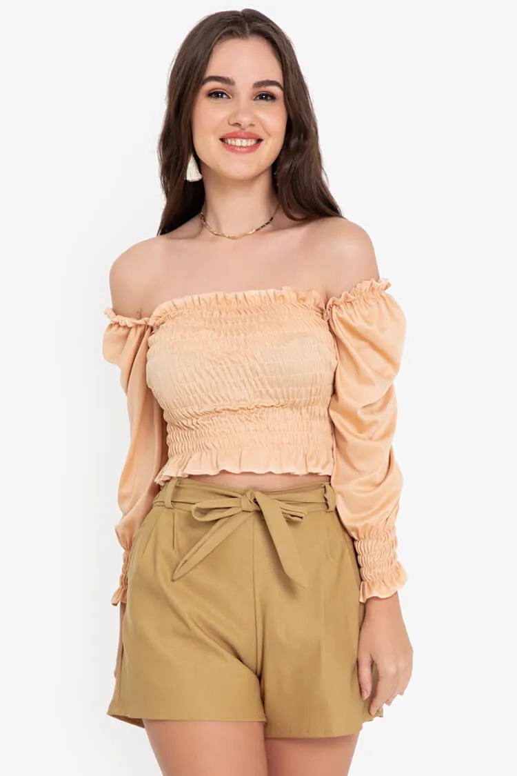 Erika Long Sleeves Smocked Top