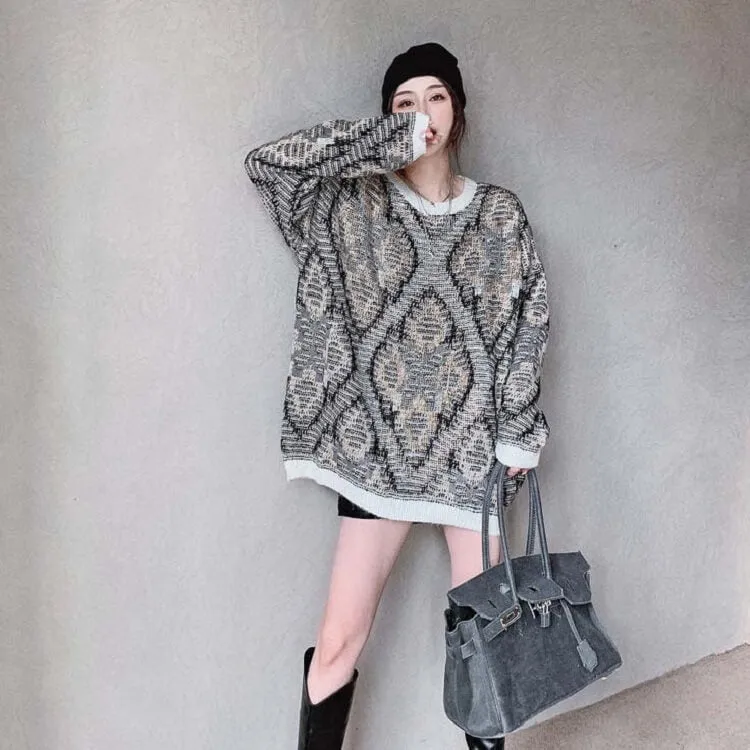 Fall 2021 Slouchy Boho Western Sweater