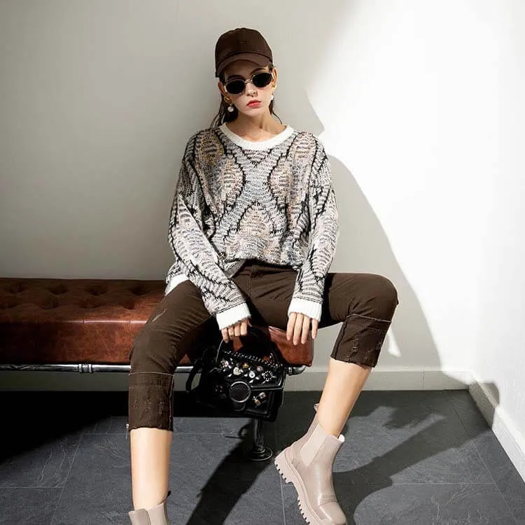 Fall 2021 Slouchy Boho Western Sweater