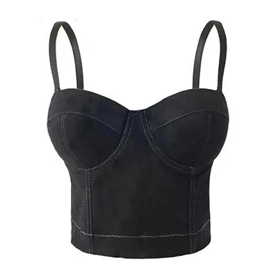 Faux Suede Boho Corset Top - 5 colors