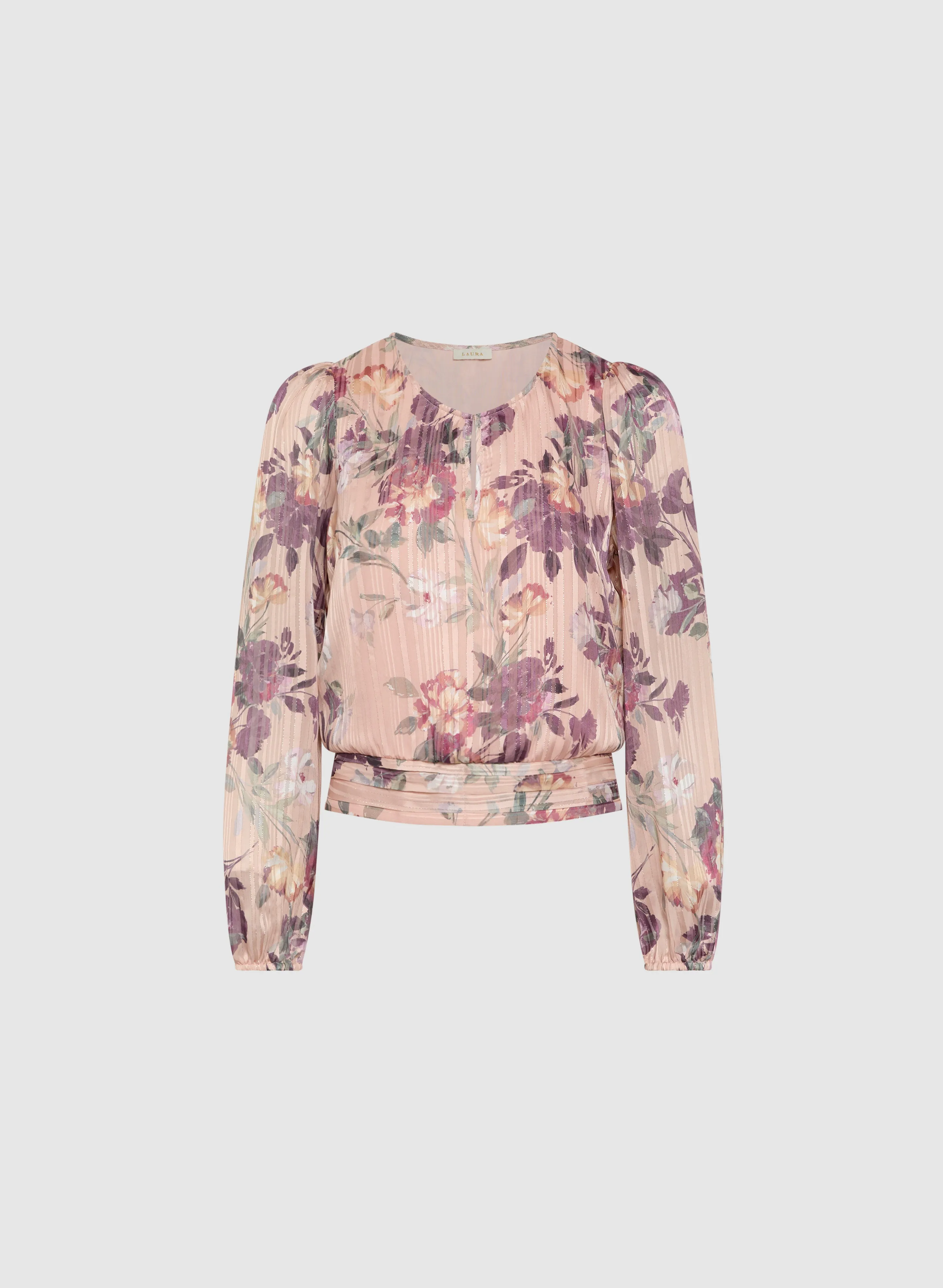 Floral Pleated Hem Blouse
