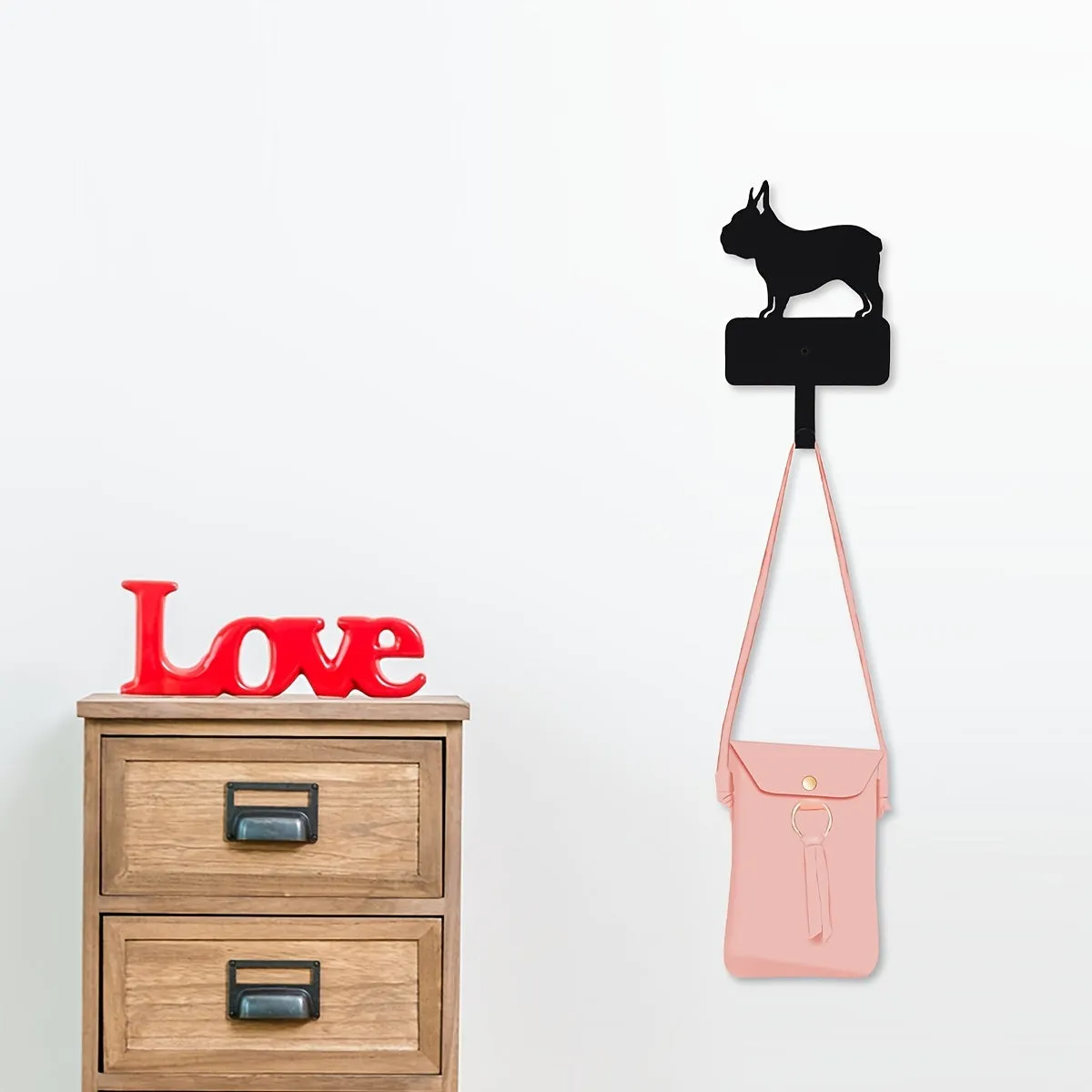 French Bulldog Iron Wall Hook Decorative Frenchie Wall Decor