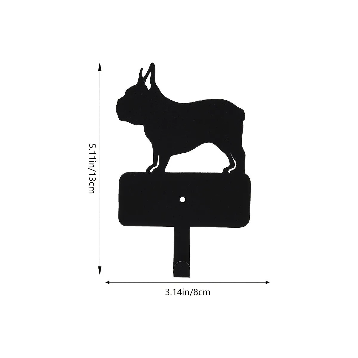 French Bulldog Iron Wall Hook Decorative Frenchie Wall Decor