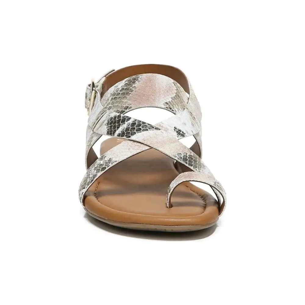 Gia Dusty Rose Snake Leather Franco Sarto Sandals